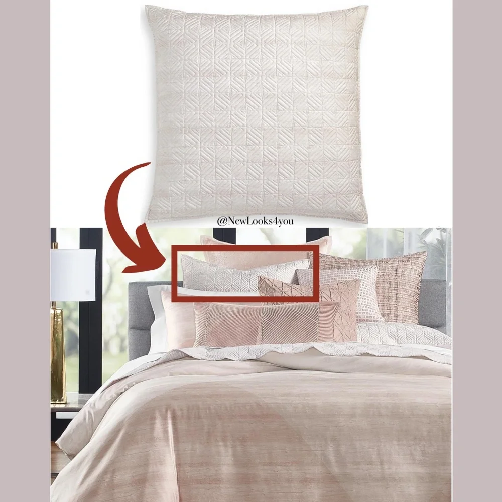 NIB Hotel Collection Woodrose Quilted (1 )‎ Euro European Pillow Sham - Picture 12 of 12